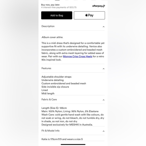 Meshki Venice Mesh Midi dress - Picture 4 of 6